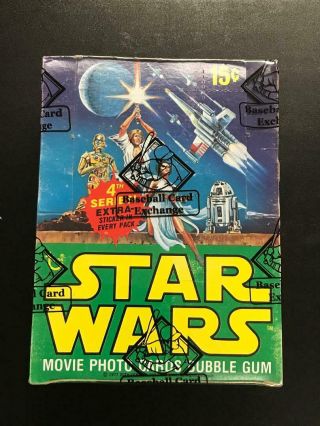 1977 Topps Star Wars 4th Series Wax Box Bbce Authenticated &