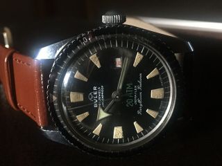 Vintage Swiss Skin Diver Automatic Watch - Buler £298