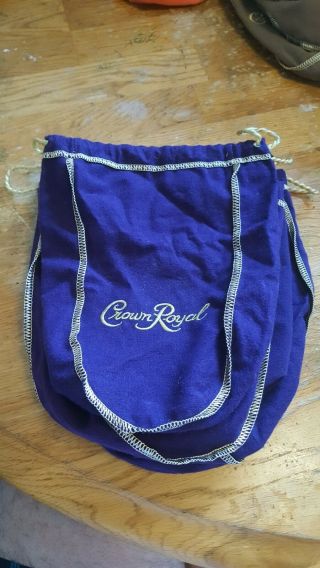 A Set Of Six (6) Crown Royal Purple Bags  Just Removed From Boxes.  (large)
