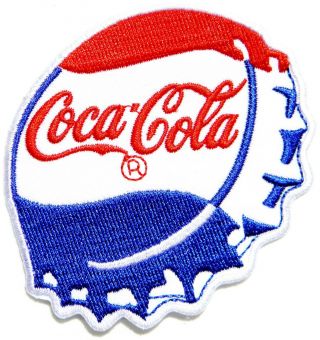 Patch Iron On Coke Coca Cola Soft Drink Soda Bottle Cap T Shirt Bag Sign Badge