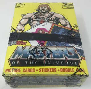 1984 Masters Of The Universe Topps Trading Card Box He - Man 36 Packs Bbce
