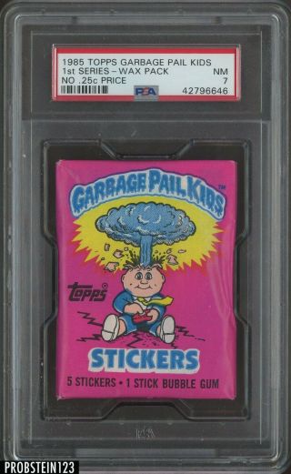 1985 Topps Garbage Pail Kids Gpk 1st Series Wax Pack Psa 7 Nm
