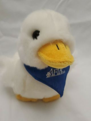 Aflac Duck Plush Toy Talking Stuffed Animal Blue Bandana 6 " - Sound
