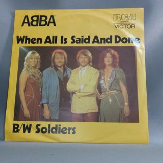 Abba - When All Is Said And Done (rca 103955) Aussie P/s 45