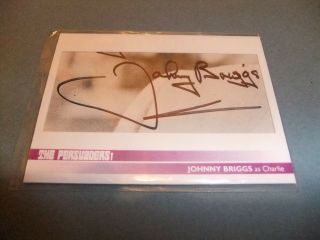 Johnny Briggs The Persuaders Cut Autograph Card Jb1 Coronation Street Moore