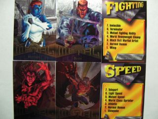 1995 Fleer Marvel Metal Complete Master Set - Nm/m