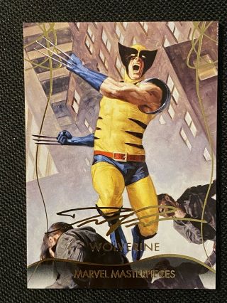 2020 Marvel Masterpieces Wolverine 82 Tier 4 Gold Foil Signature Series Ssp