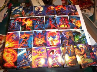 1994 Marvel Masterpieces Series 3 Gold Foil Signature Parallel 140 Card Set Rare