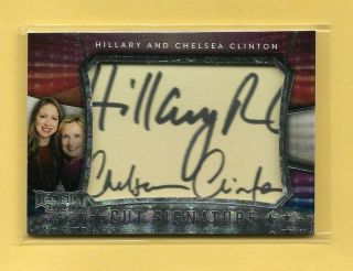 Hillary And Chelsea Clinton Rare Dual Cut Signature Decision 2020 Auto Card