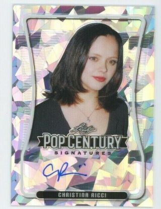 2020 Leaf Pop Century Metal Signatures Crystal Autograph Christina Ricci 4/10