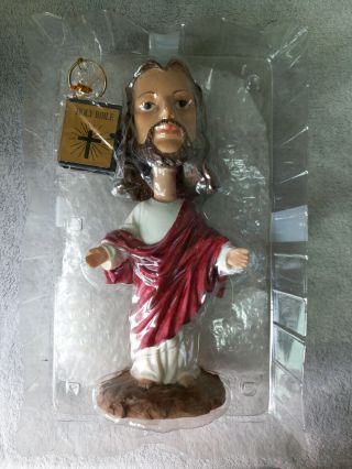 Jesus Christ Bobble Head With Bible By Bobble Head World 8.  5 "