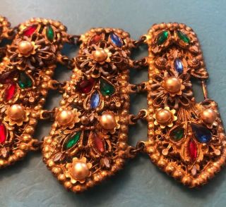 Korda Thief of Bagdad Pearls Rubies Emeralds Sapphires Cuff Bracelet 3