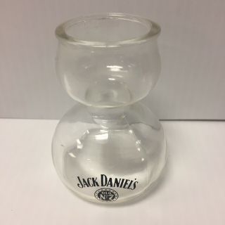 Jack Daniels Old No.  7 Whiskey On Water 2oz Chaser Shot Glass Double Bubble