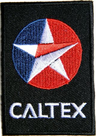 Patch Iron On Caltex Motor Oil Gas Pump Station Racing T Shirt Sign Badge Logo