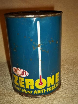 Full Zerone Dupont Anti - Freeze Tin Can 1 Qt.  5 5/8 " High