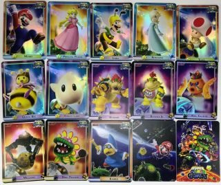 Mario Galaxy Complete Set Of All 15 Foil Cards -