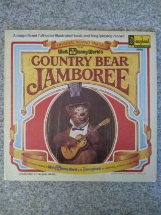 1972 Disneyland Walt Disney World Country Bear Jamboree Record 3994 Lp Vinyl Vg,