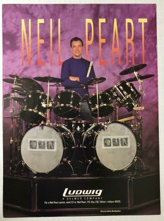 1991 Print Ad Of Ludwig Neil Peart Rush