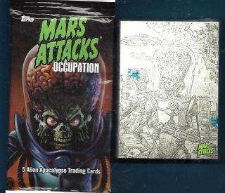 Topps Mars Attacks Occupation Complete Pencil Art Concept Factory Set 45 Cards