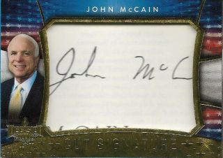 Decision 2016 John Mccain Signed Auto Card