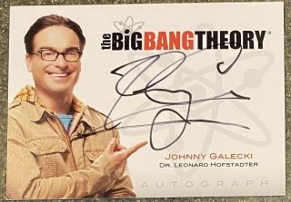 Johnny Galecki Leonard The Big Bang Theory Seasons 1 & 2 Autograph 2011 Card A1