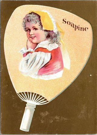 Providence,  Ri - Soapine - Soap - Victorian Trade Card - Fan