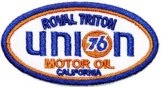 Patch Iron On Union 76 Oil Royal Triton Gasoline Racing T Shirt Hat Jacket Sign