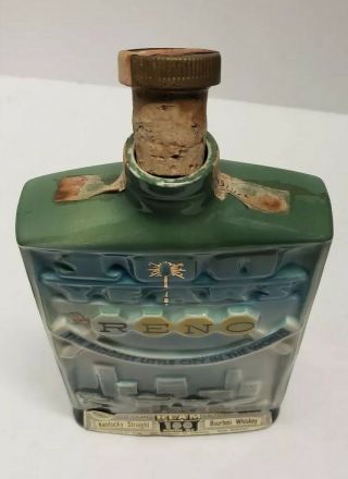 Jim Beam 1968 Reno Nevada 100 Years Biggest Little City Whiskey Decanter Bottle 3