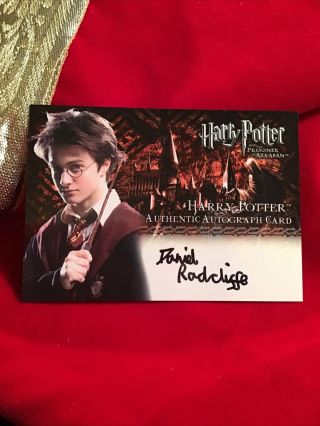 Harry Potter & The Prisoner Of Azkaban Autograph Card Signed By “harry Potter”