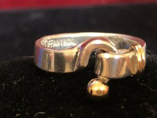 Vintage Estate 18k Gold & Sterling Silver Ring Designer Signed Tiffany & Co.