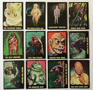 1964 Outer Limits Cards Complete Set 1 - 50 Psa Graded 6.  19 Ex -,  Bubbles (usa)