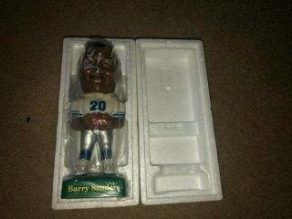 Barry Sanders Detroit Lions Sam’s 1996 Bobblehead With White Jersey.  Rare