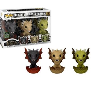 Dragon Hatchlings (drogon,  Viserion & Rhaegal) - 3 Pack Game Of Thrones Pop.