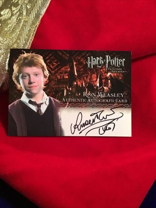 Harry Potter & The Prisoner Of Azkaban Autograph Card Signed By Ron Weasley
