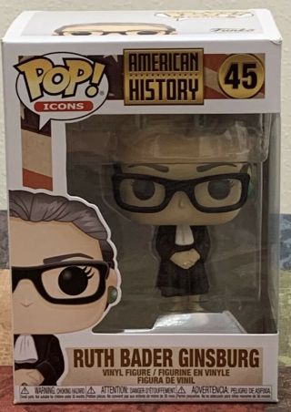 Funko Pop Icons: Justice Ruth Bader Ginsburg Vinyl Figure.  45 In Hand