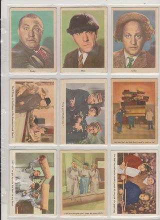 1959 Fleer Three Stooges Trading Cards Partial Set 96/99 Moe Larry Curly