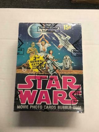 1977 Topps Star Wars 3rd Series Wax Box Bbce Authenticated &