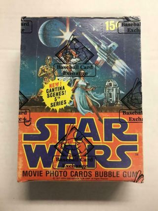 1977 Topps Star Wars 5th Series Wax Box Bbce Authenticated &
