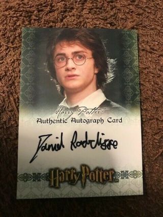 Harry Potter Autograph Card Goblet Of Fire Harry Potter Daniel Radcliffe