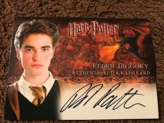 Harry Potter Autograph Card Goblet Of Fire Diggory Robert Pattinson Batman
