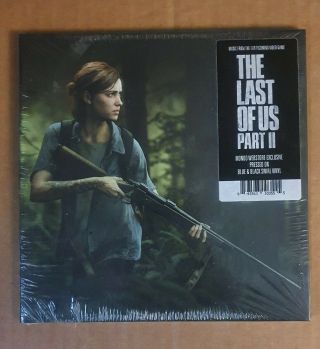 The Last Of Us Part Ii 2 Music Soundtrack 7 " Vinyl Lp Blue & Black Swirl Mondo