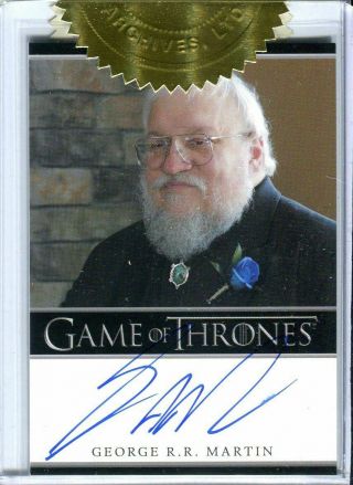 Game Of Thrones Season 2 Dealer Incentive George Martin Autograph Card