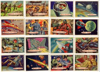1957 Topps Outer Space Complete Set Of 88 Trading Cards Vgf 