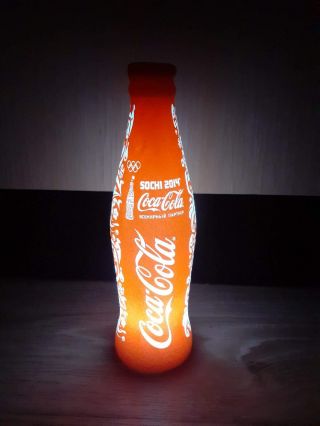 Coke - Coca Cola Classic - Led Light Bottle - Sochi Olympics 2014