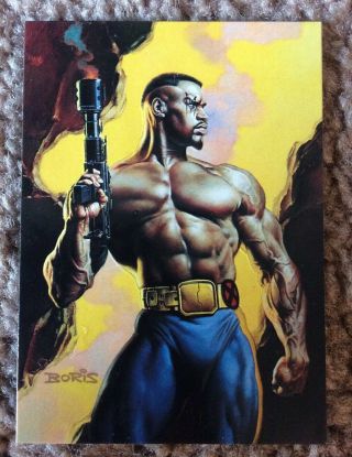1996 Marvel Masterpieces Bishop Beast Double Impact Card 1 Boris Julie Bell Art