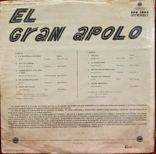 El Gran Apolo - Le Canta A Venus - LP 12 