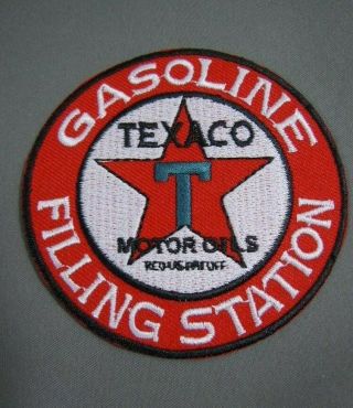 Texaco Gasoline Filling Station Embroidered Iron On Uniform - Jacket Patch 3 "