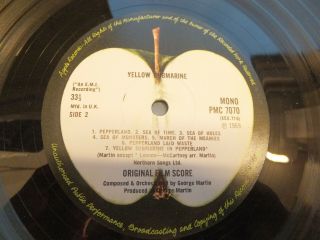 The Beatles Yellow Submarine Uk Lp 1981 Press Renting Labels Apple Pmc 7070