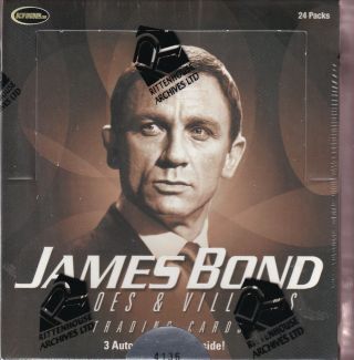James Bond Heroes And Villains Trading Card Box And An Album Two Items