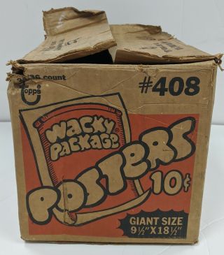 1974 Topps Wacky Packages Posters Case Empty Outer Box